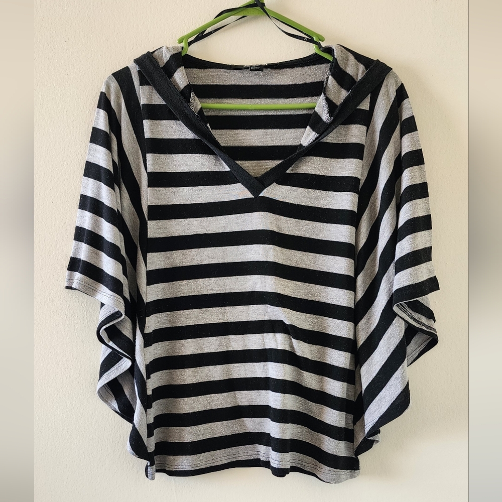 Vintage Forever XII Black and White Striped Top